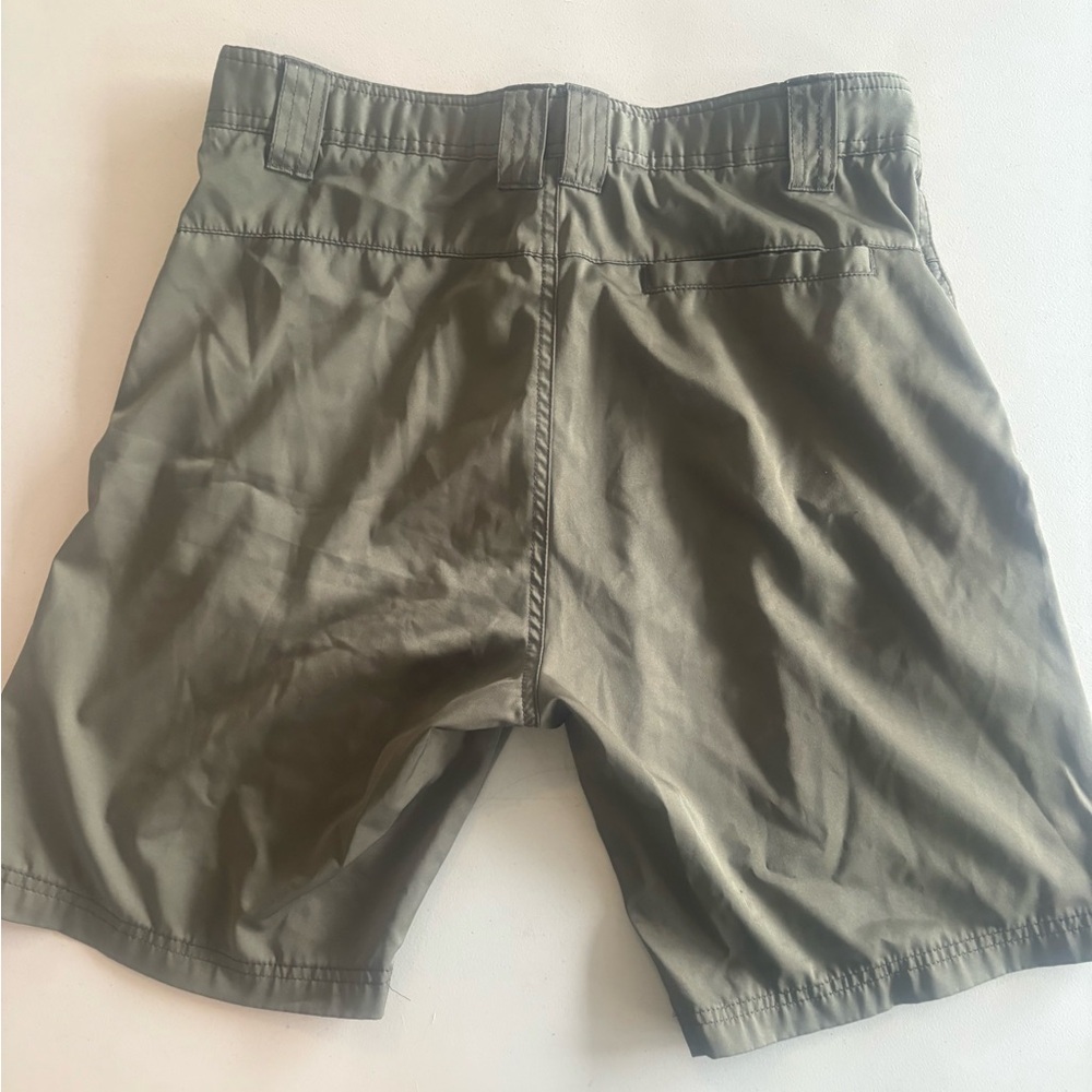 Green Hybrid Shorts with Durable Fabric